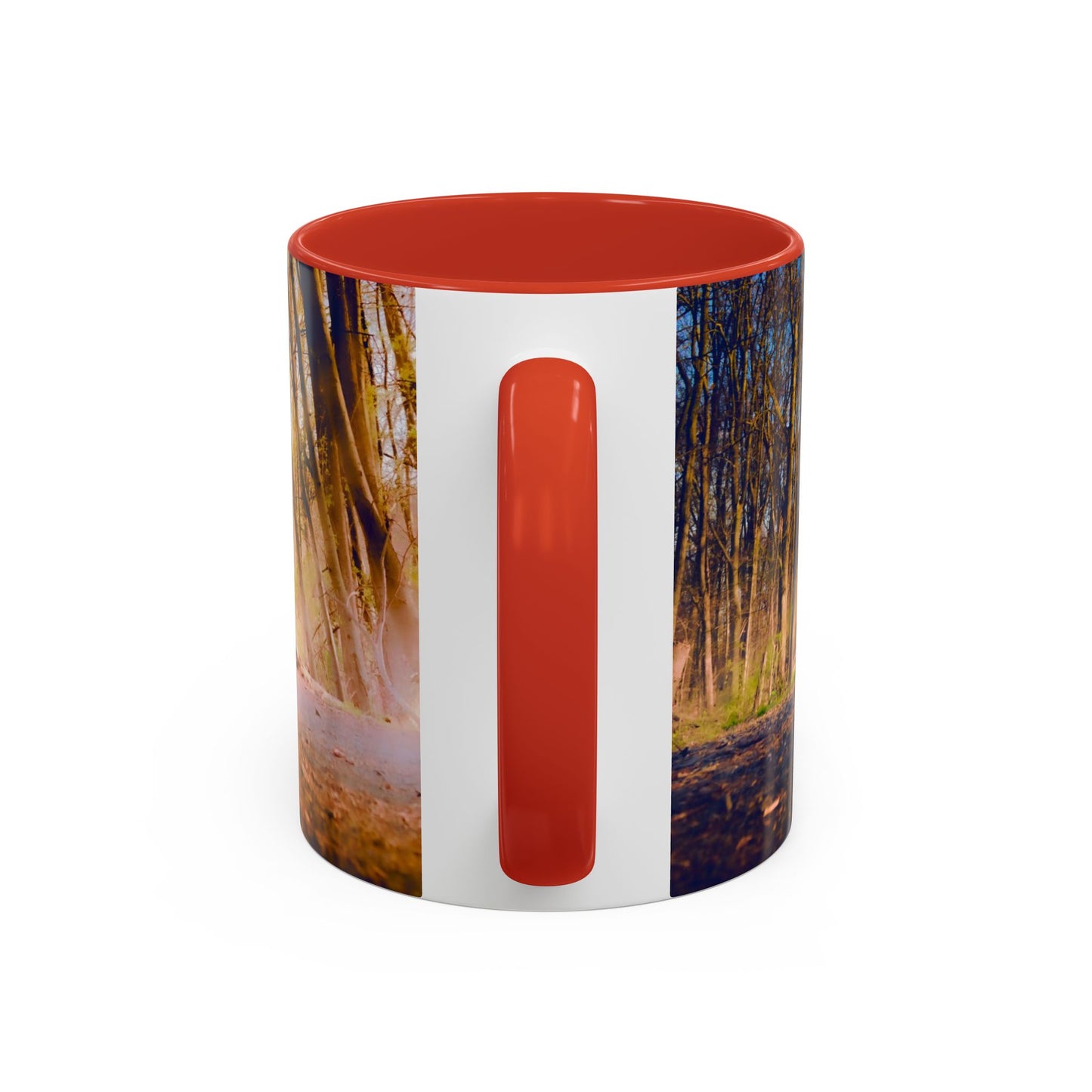 Two Tones, 11oz Accent, Ceramic Coffe Mug with Elegant High-Res, Full Color Natural Landscape Image.