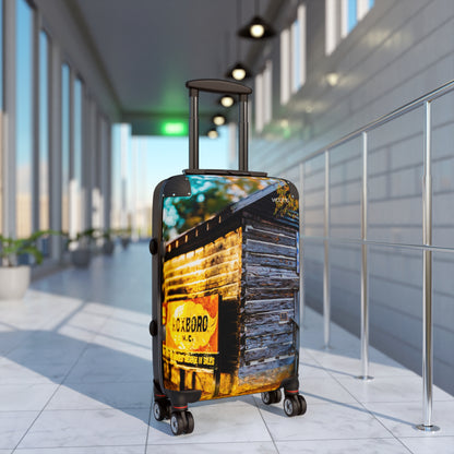 Vintage Roadside Cabin Suitcase - Travel Luggage with Rustic Motif