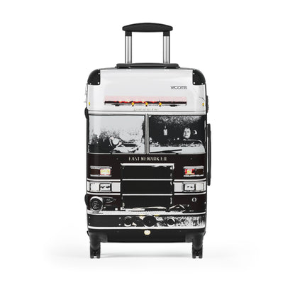 Vintage Fire Truck Carry-On Suitcase — Retro Emergency Vehicle Luggage