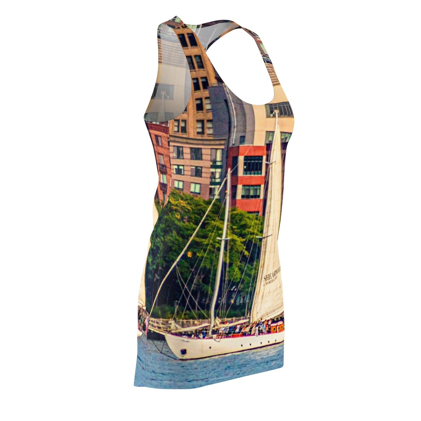 Hudson River Sailing Boat Racerback Dress