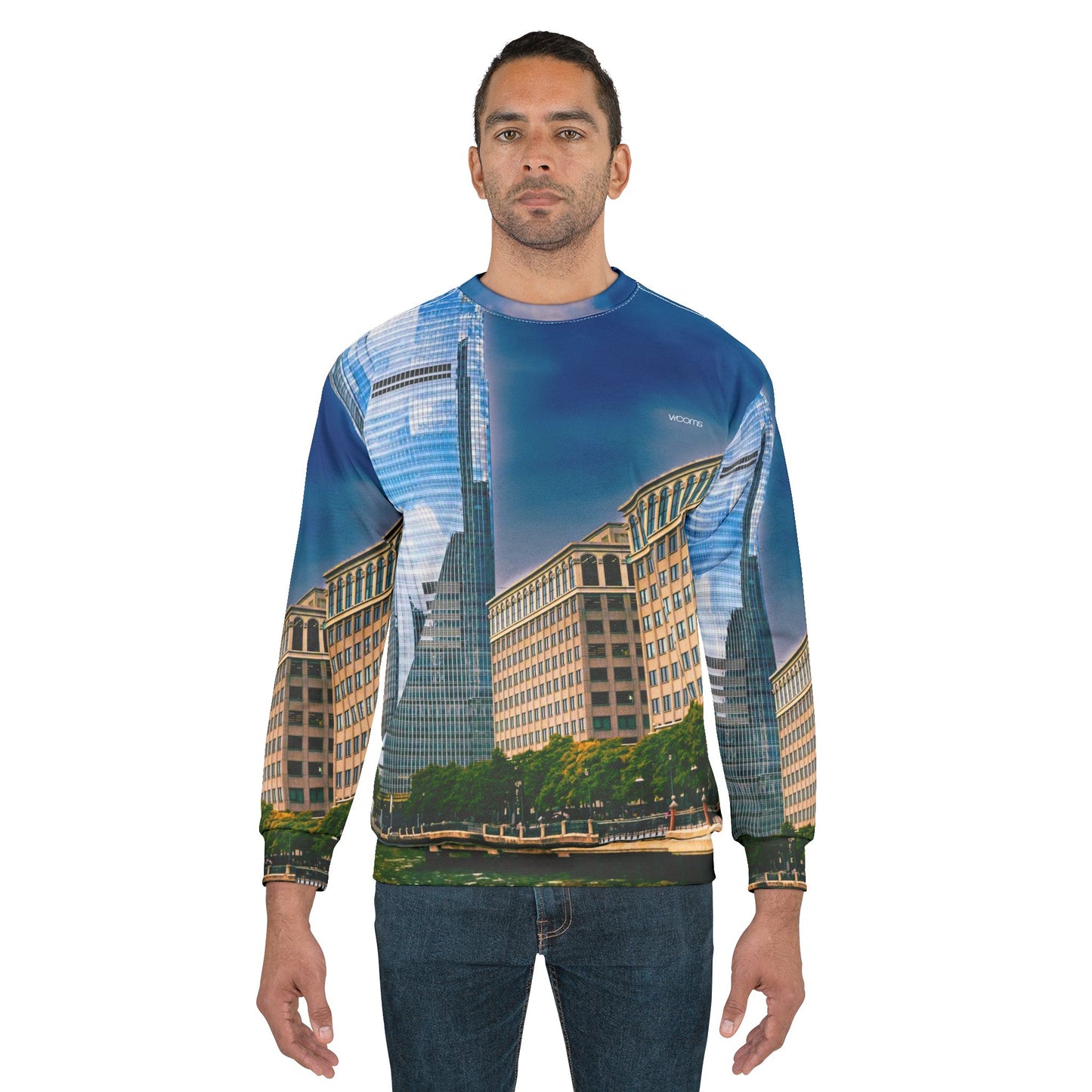 Exchange Place Cityscape Sweatshirt — Hudson River Skyline Urban Design