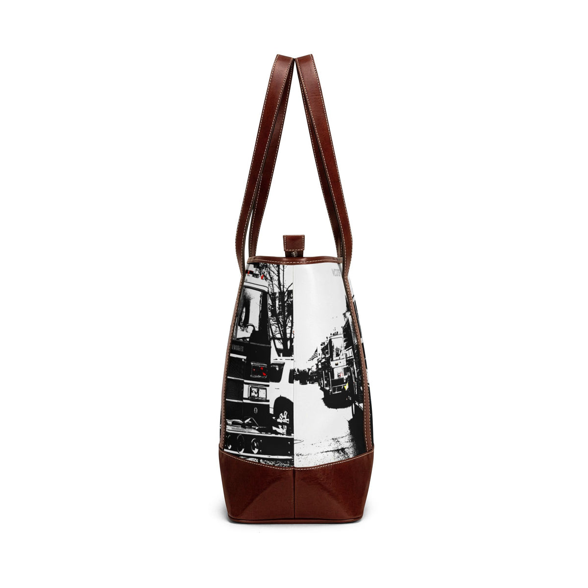 Firetruck Photo Handbag – Vintage Fire Engine Tote Bag
