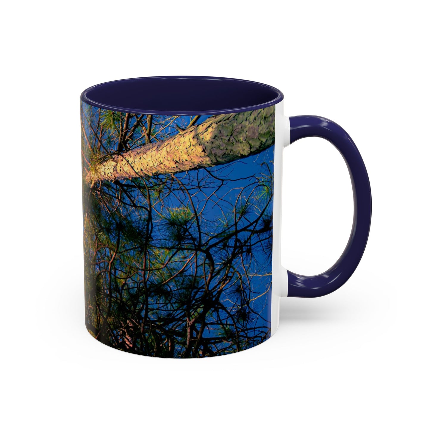 Beautifull 11oz Two Tones, Ceramic Coffe Mug Printed With An original, High-Res, Full Color Image of an Elegant Natural Landscape.