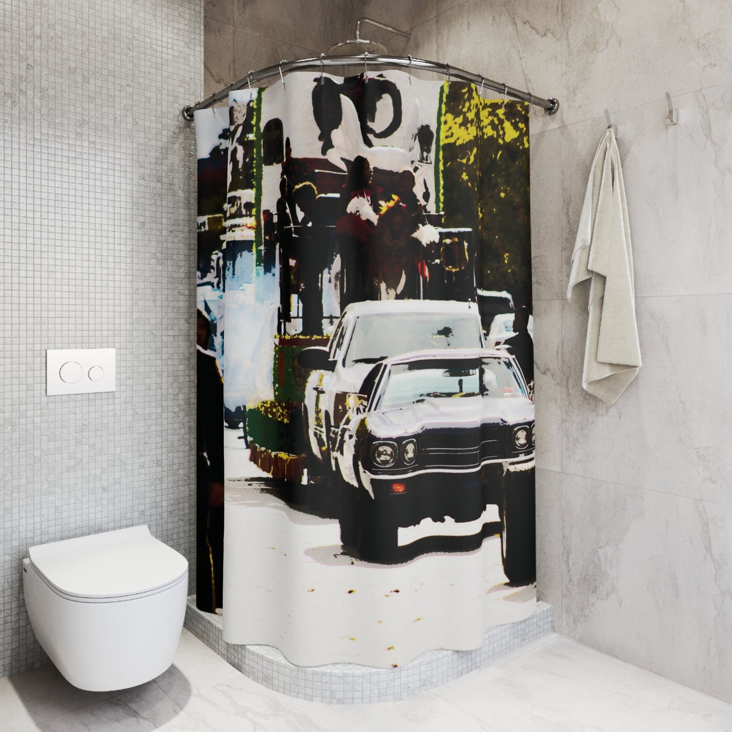 Shower Curtain Printed With Exclusive, High-Res, Full Color Beautiful Image.