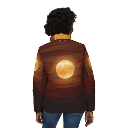 Women's Puffer Jacket - Amber Moon Nocturne