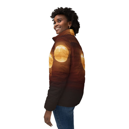 Women's Puffer Jacket - Amber Moon Nocturne