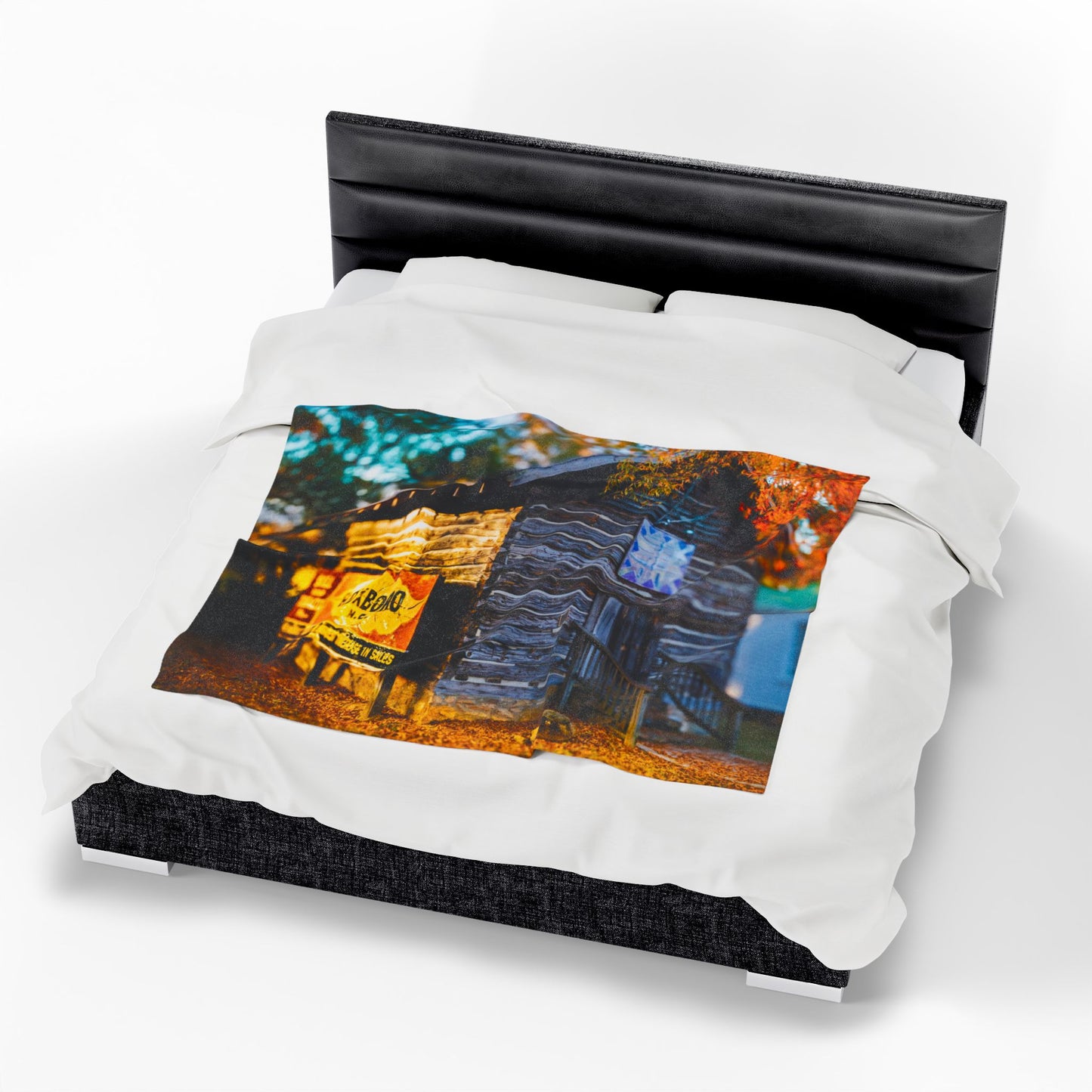 Velveteen Plush Blanket with beautiful car image.