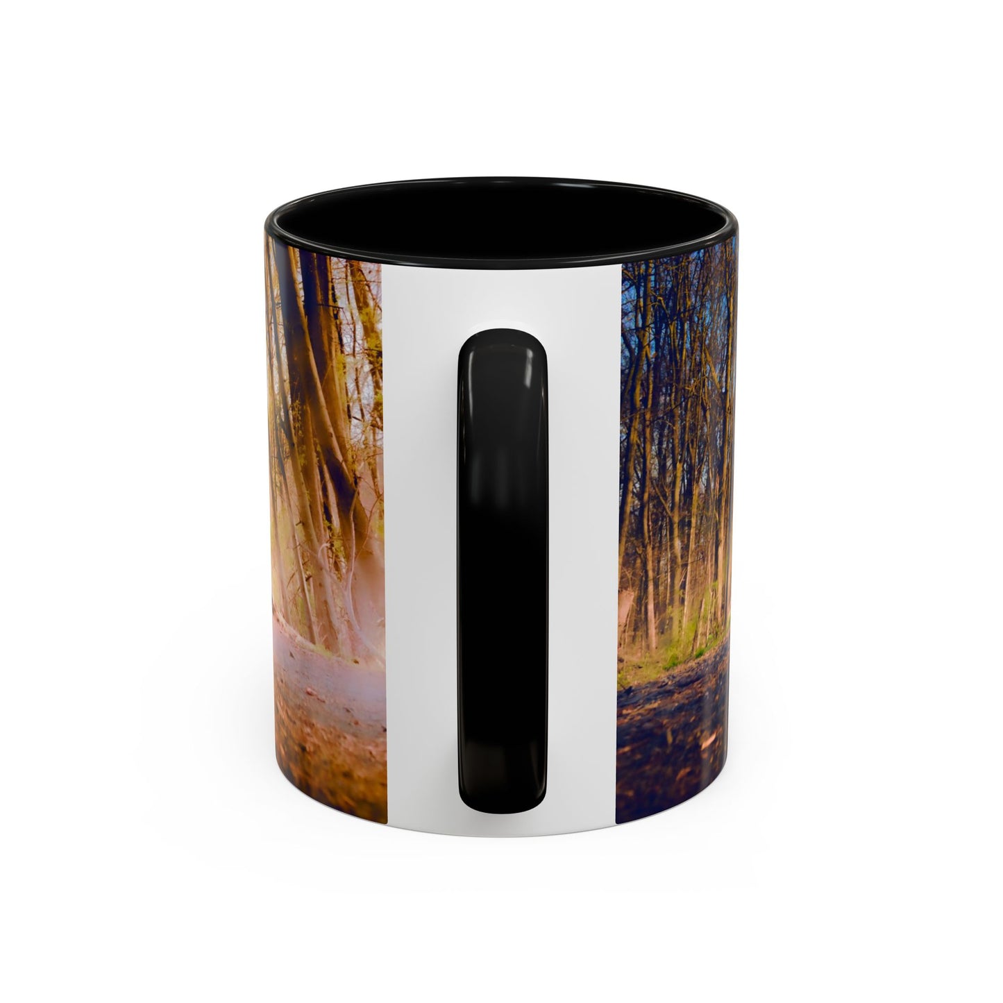 Two Tones, 11oz Accent, Ceramic Coffe Mug with Elegant High-Res, Full Color Natural Landscape Image.