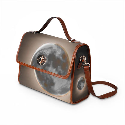 Dramatic Night Full Moon Waterproof Canvas Bag