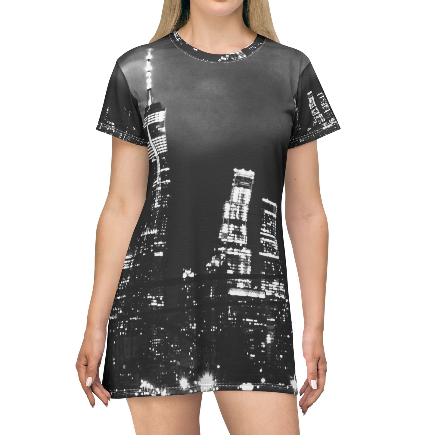 City Night Skyline Dress –Black & White NYC