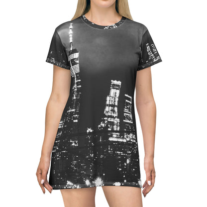 City Night Skyline Dress –Black & White NYC