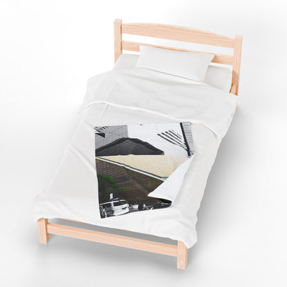 Velveteen Plush Blanket with beautiful car image.