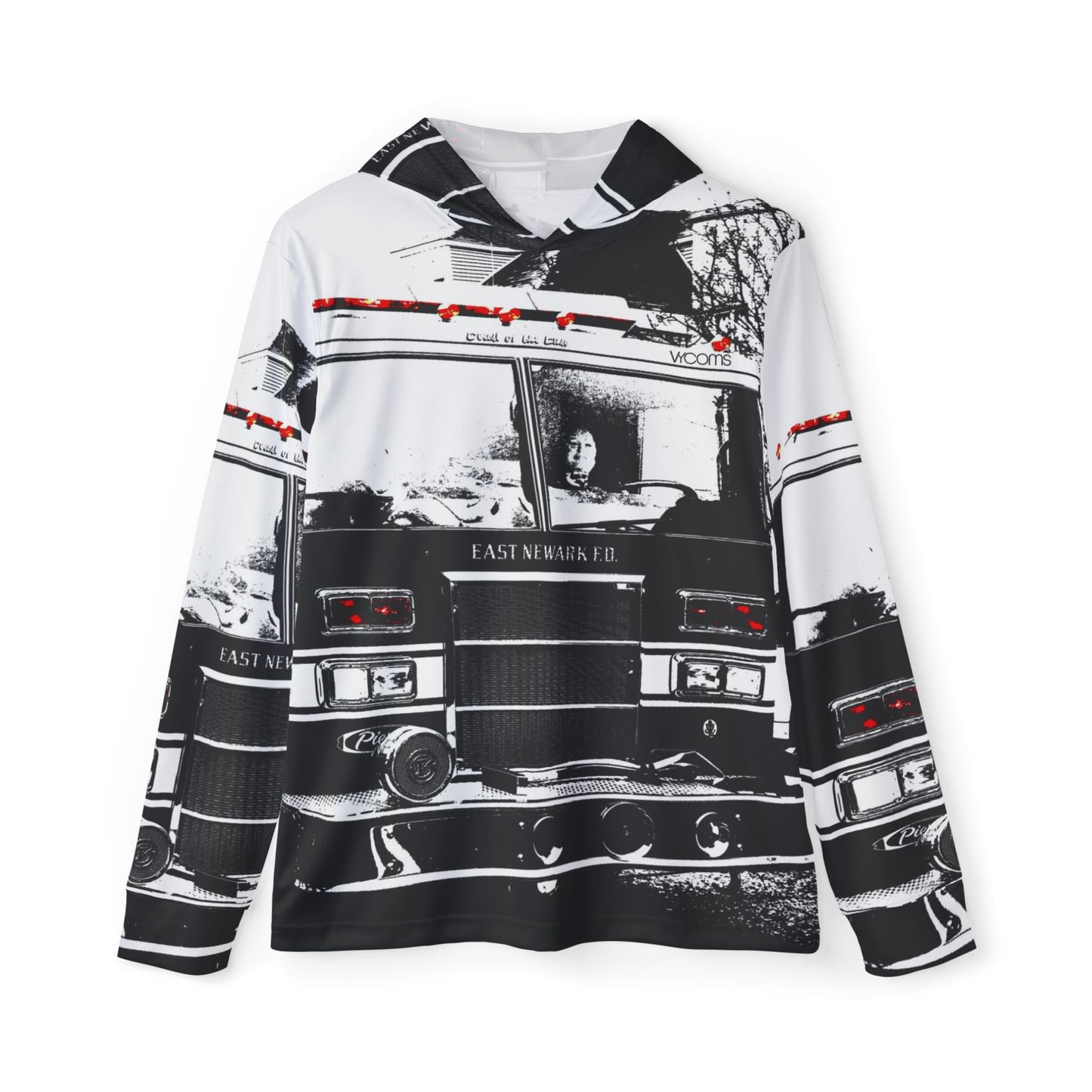 Fire Truck Sports Athletic Warmup Hoodie
