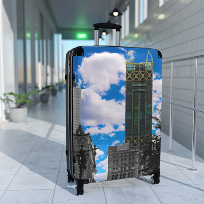 City Skyline Suitcase — Vibrant Urban Photo Luggage