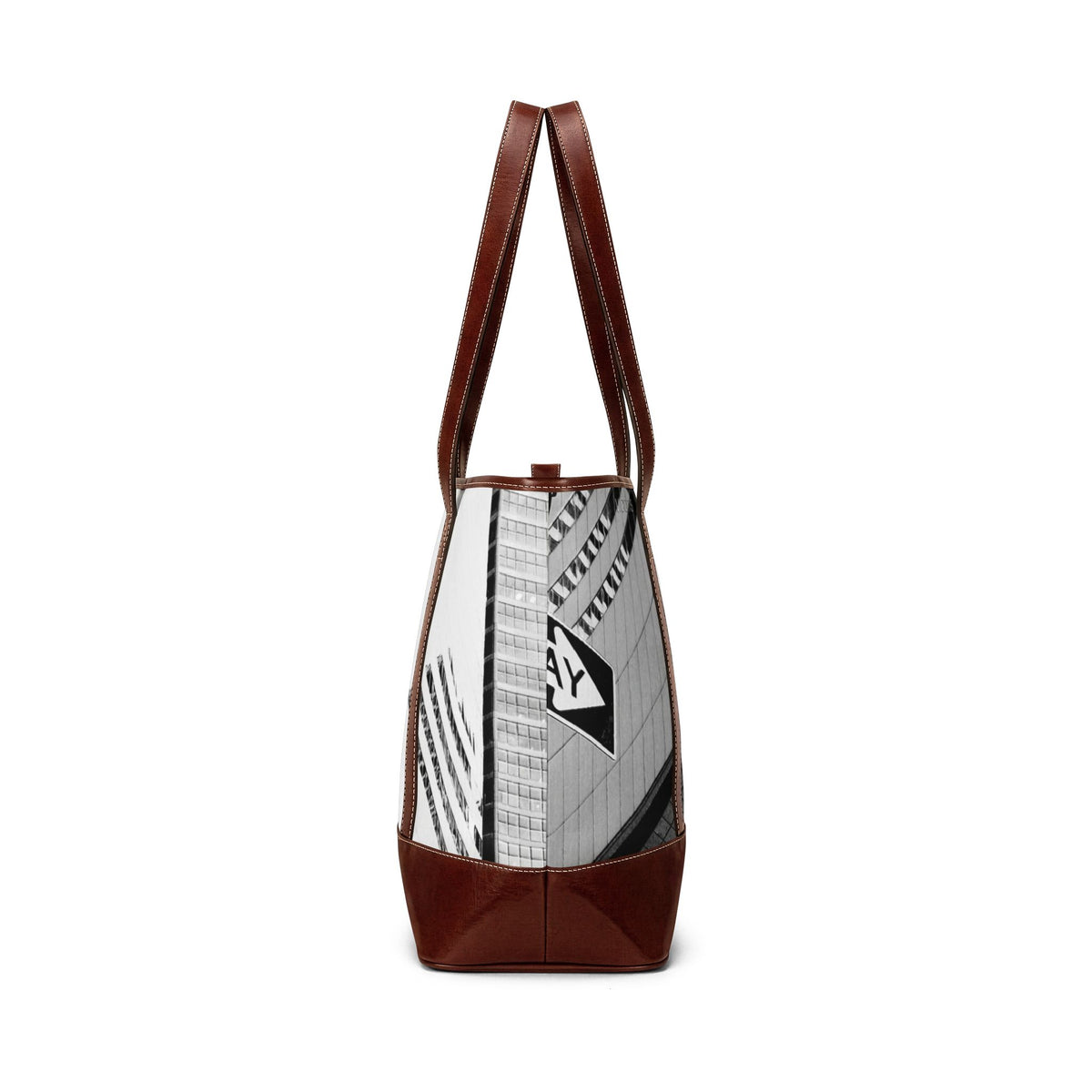 Monochrome Cityscape Tote Handbag