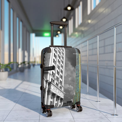 Cityscape Carry-On Suitcase — Black & Yellow Urban Travel Luggage