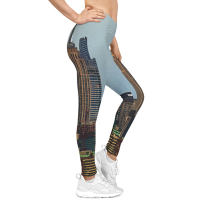 Manhattan Skyline Women's Casual Leggings — NYC Cityscape