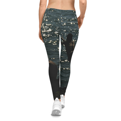 Dominican Haina Port Scene Leggings — Boys Jumping Into Water