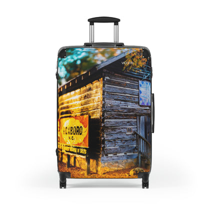 Vintage Roadside Cabin Suitcase - Travel Luggage with Rustic Motif