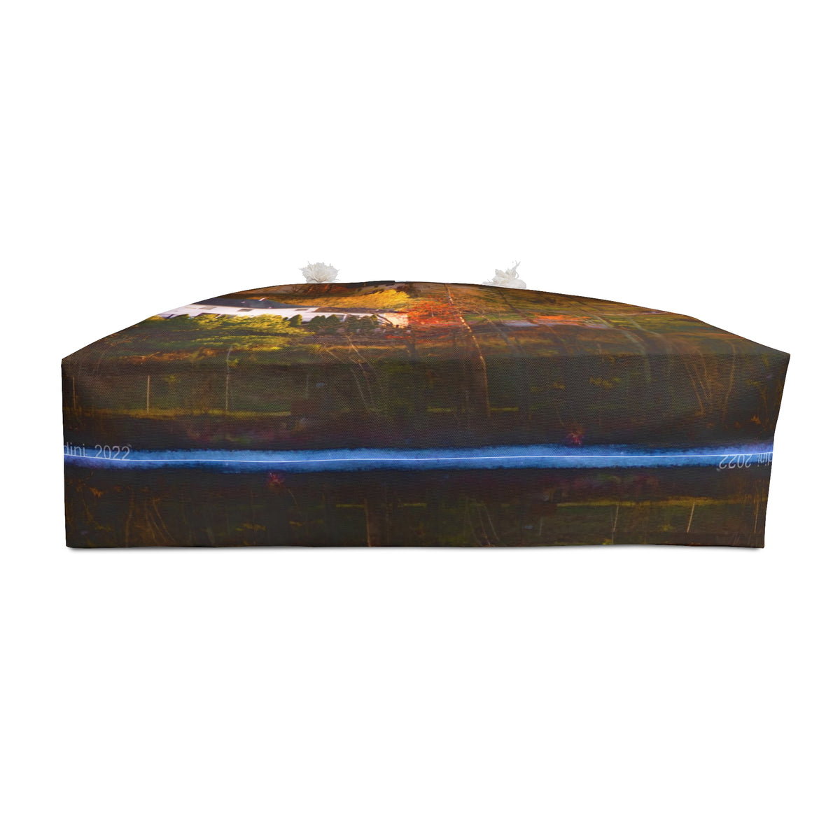 ¡Exquisito bolso de fin de semana de 24" x 13" con una exclusiva impresión de paisaje a todo color!