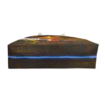 ¡Exquisito bolso de fin de semana de 24" x 13" con una exclusiva impresión de paisaje a todo color!