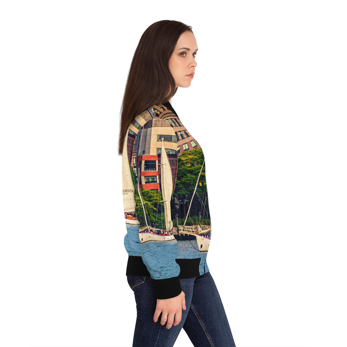 Women's Bomber Jacket - Manhattan Sail Reverie