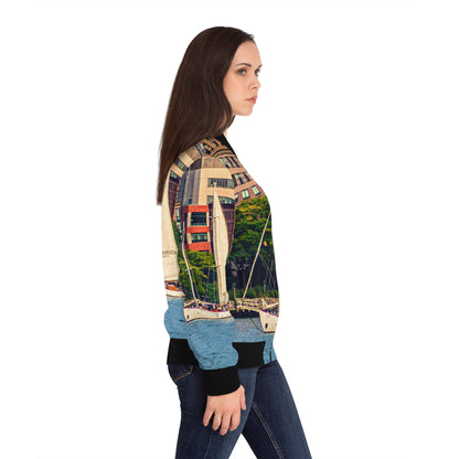 Women's Bomber Jacket - Manhattan Sail Reverie