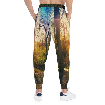 Golden Horizon Premium Joggers – Lakeside Sunset Edition