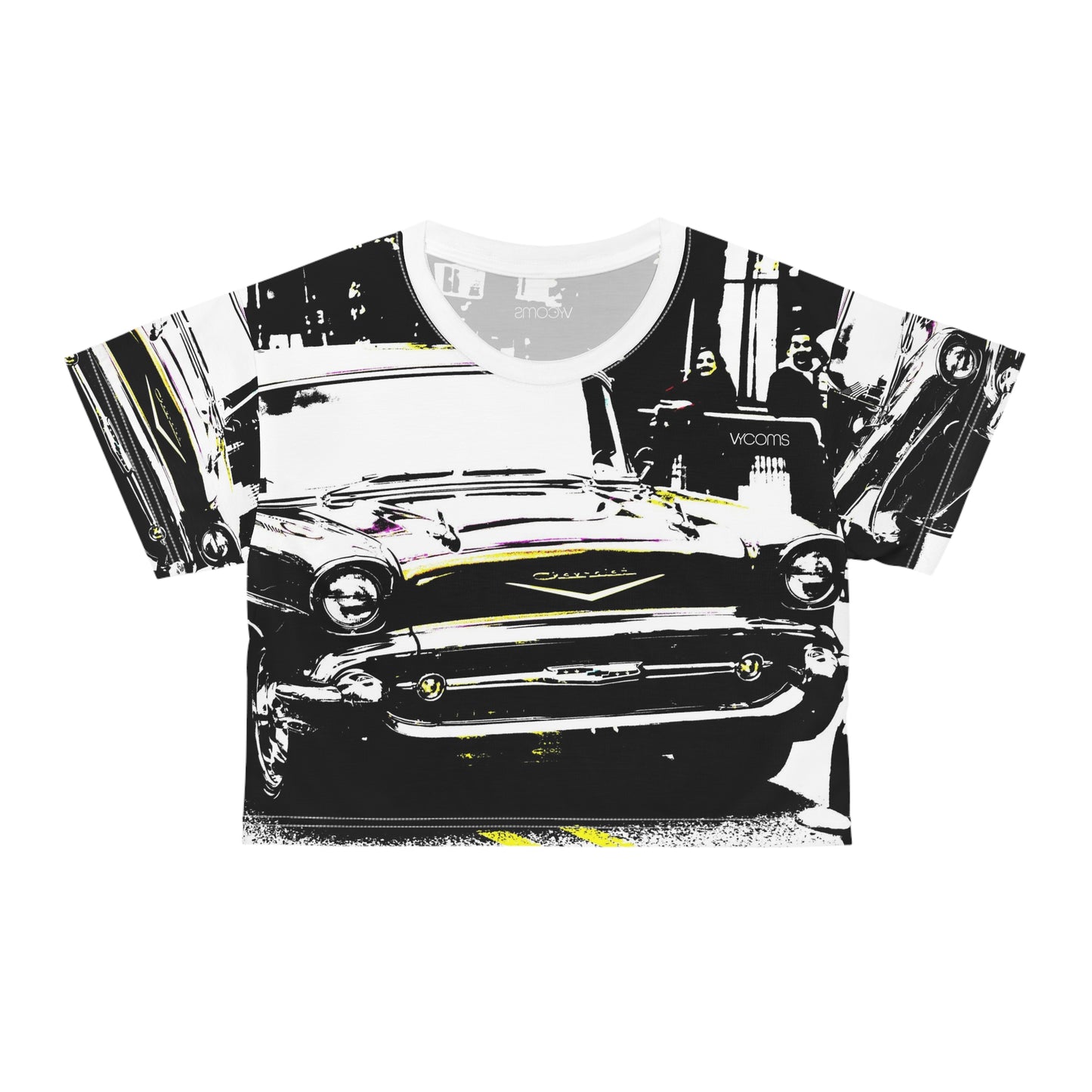 Vintage Chevy Graphic Crop Tee — Retro Classic Car Streetwear