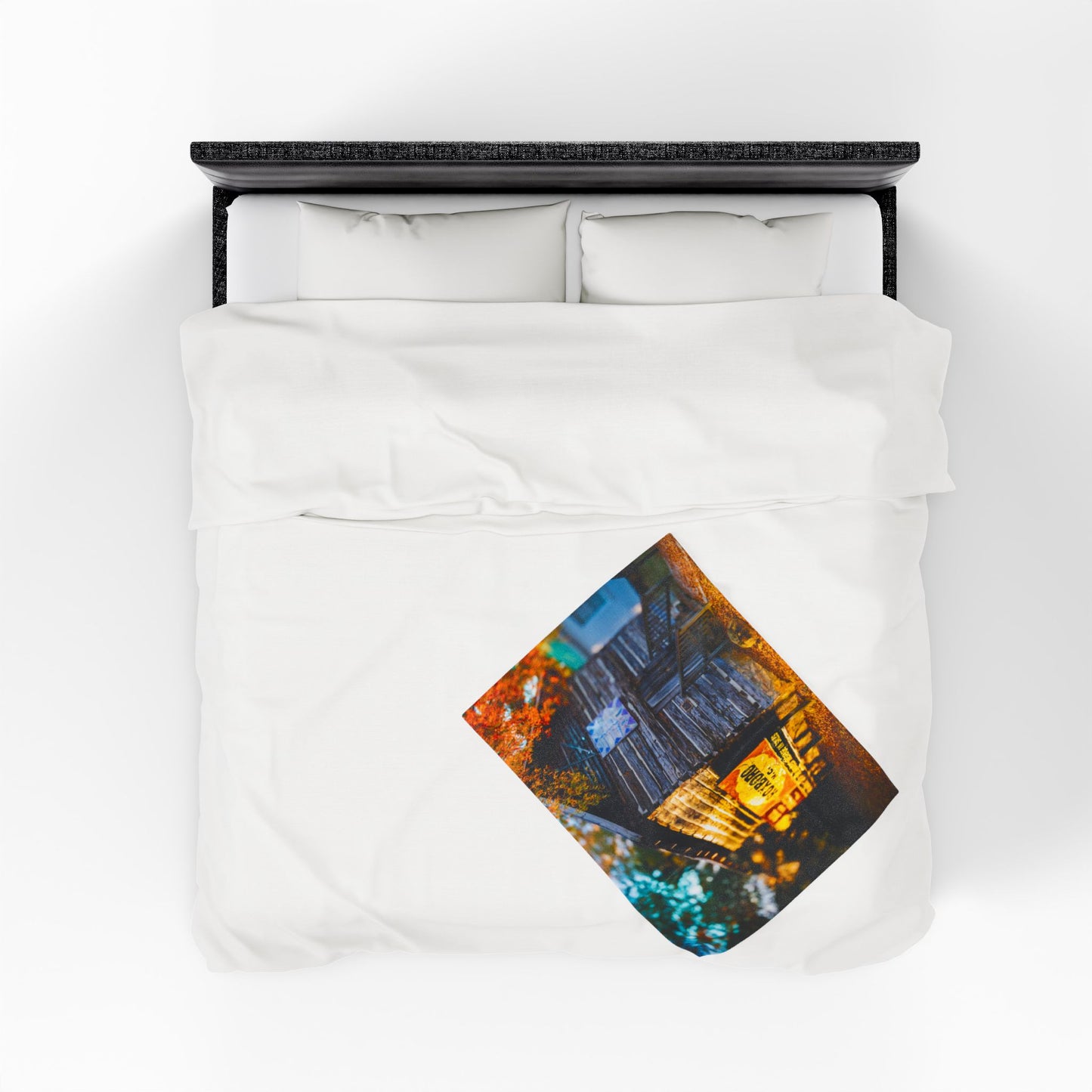 Velveteen Plush Blanket with beautiful car image.