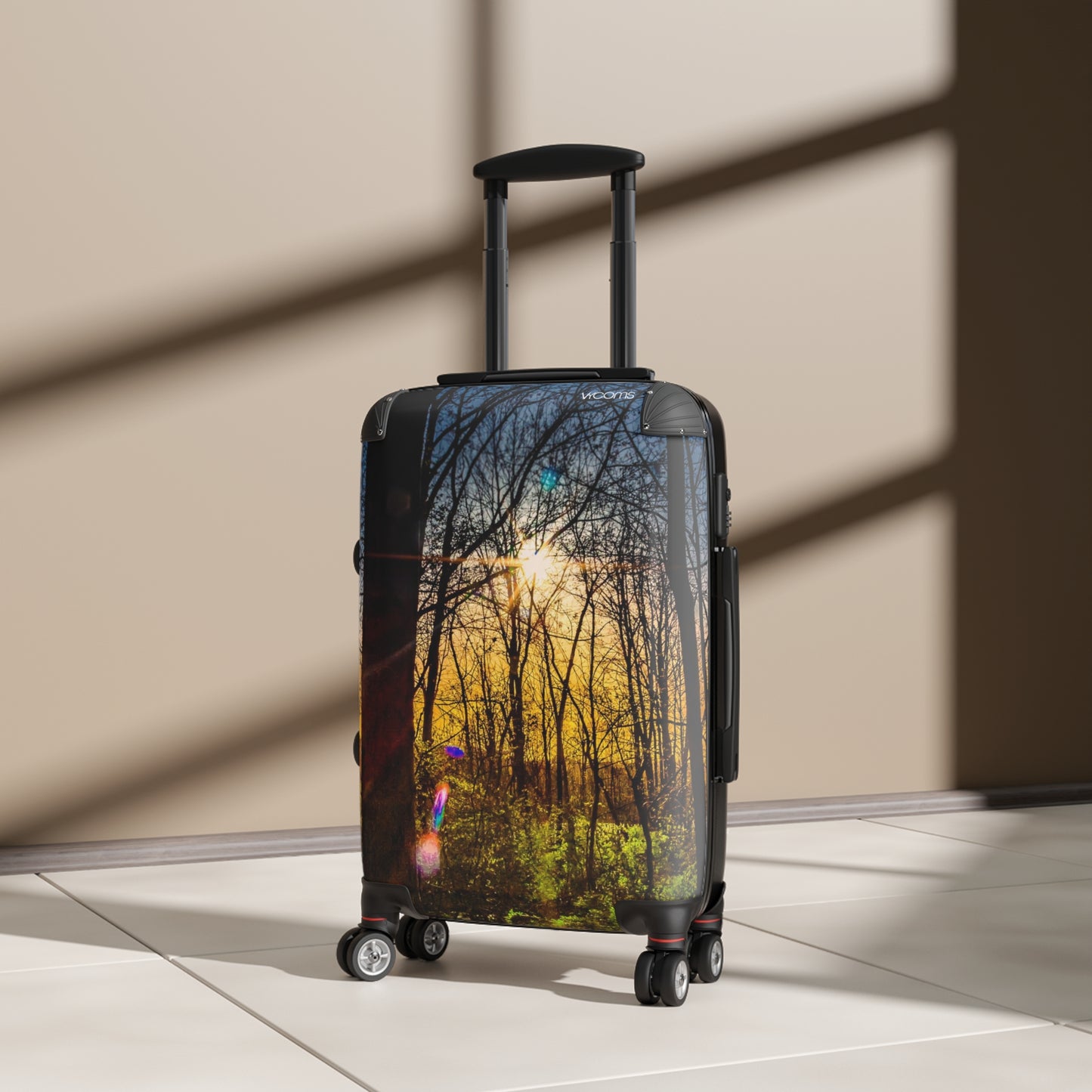 Sunlit Forest Carry-On Suitcase – Nature Landscape Travel Luggage