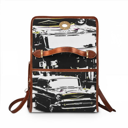1950s Red Vintage Car Waterproof Canvas Bag