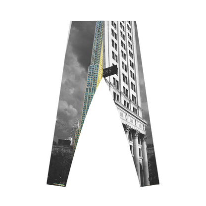 New York Cityscape Women’s Leggings — Monochrome Skyscraper