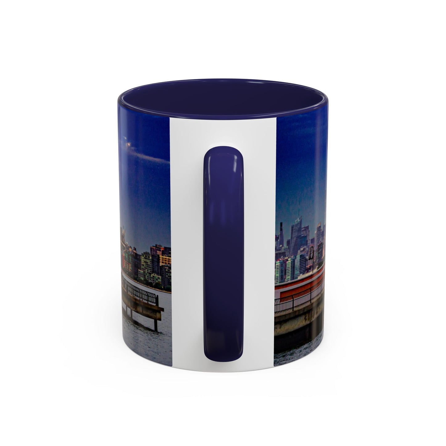 Two Tone 11oz Ceramic, Coffe Mug, Printed with a High-Res Elegant New New York City View Image