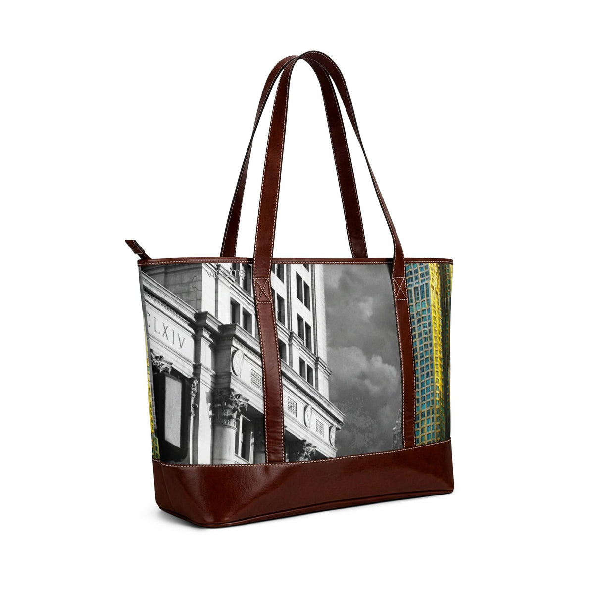 Cityscape Tote Handbag — Modern Urban Skyline