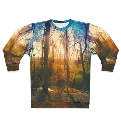 Forest Sunrise Sweatshirt — Woodland Nature Crewneck