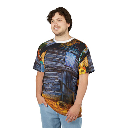 Rustic Cabin T-Shirt – Vintage Road Sign Woodland Shirt