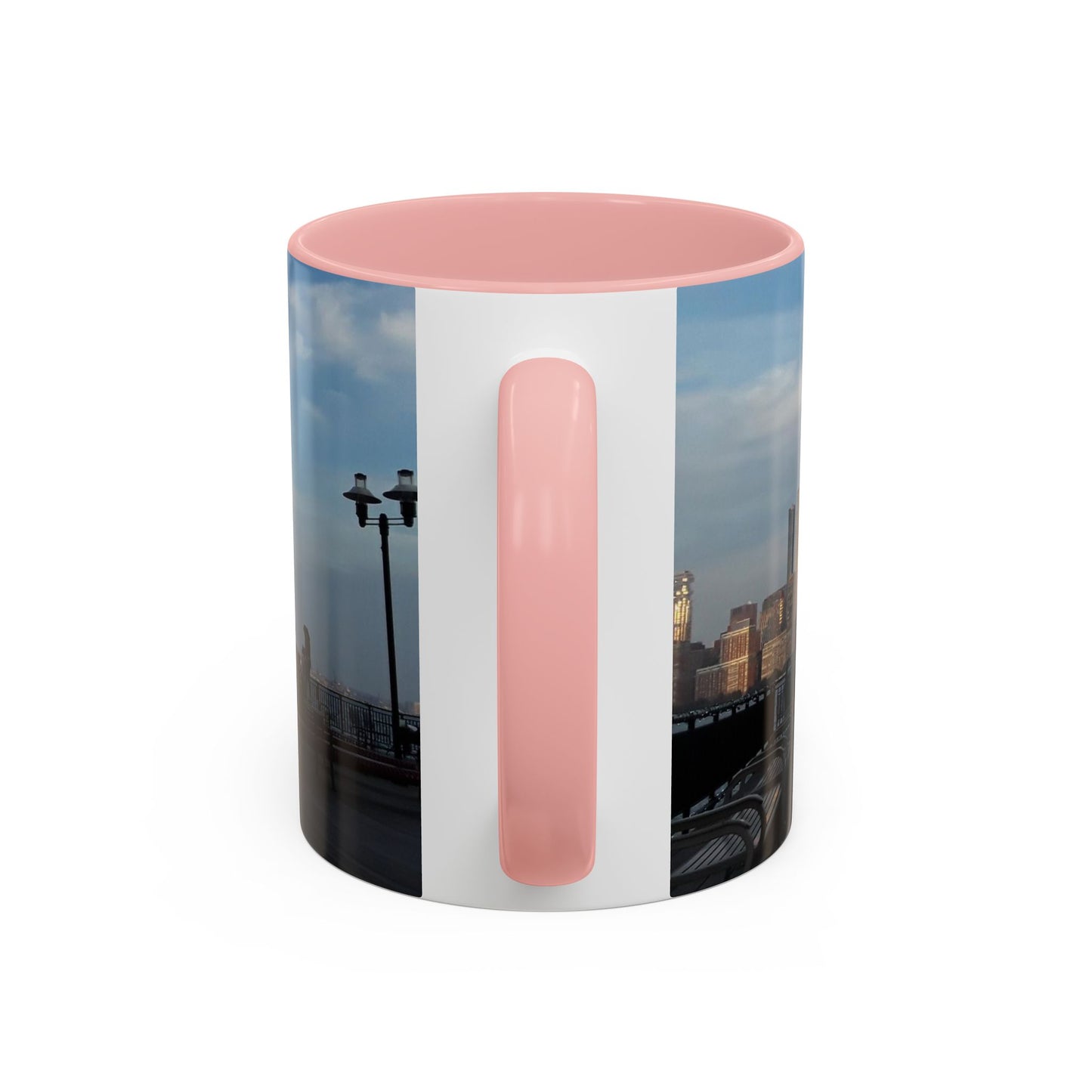 Two Tone Ceramic 11oz. Mug, Printed with a High-Res Image of  New  York City View.