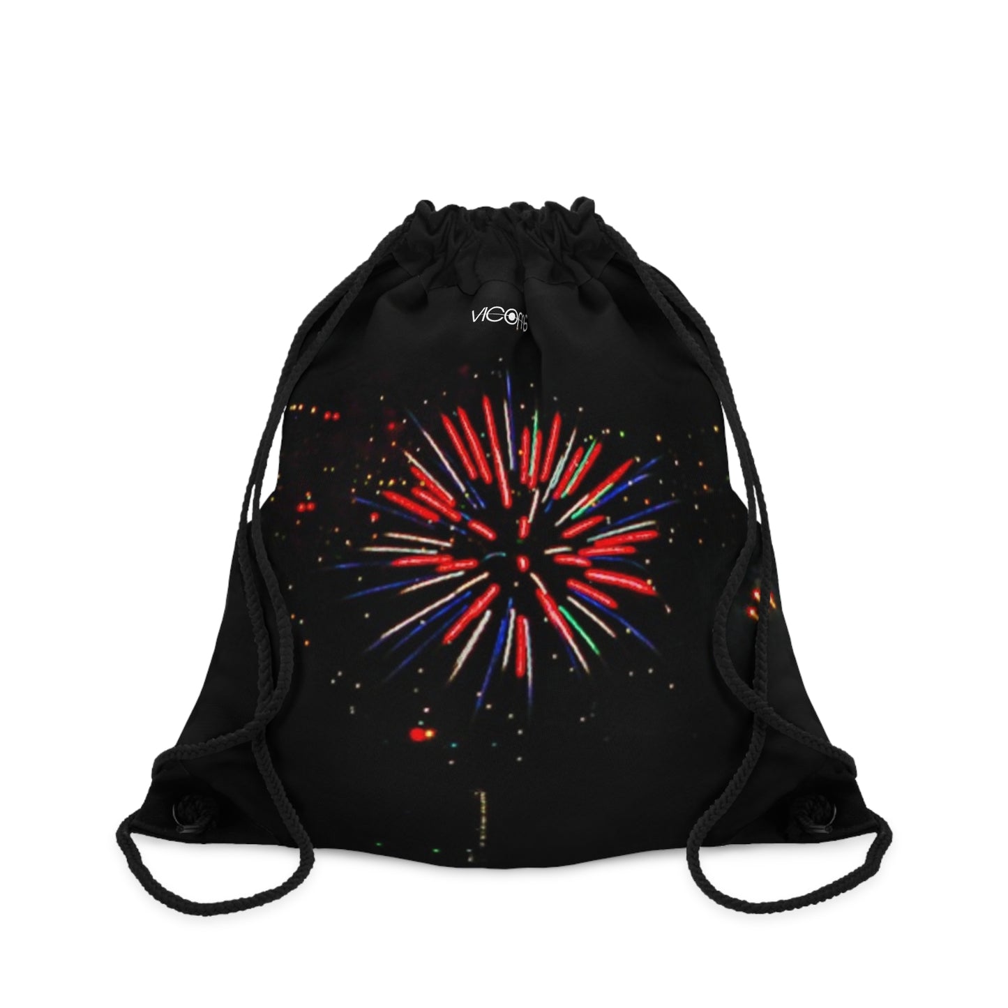 Drawstring Bag with Beautiful High-Res, Full Color Firework Image.