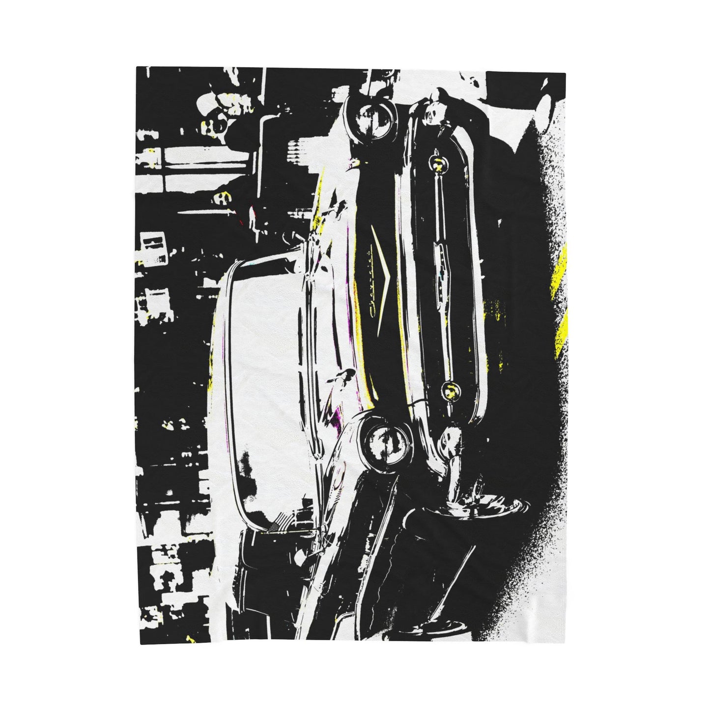 Velveteen Plush Blanket with beautiful car image.