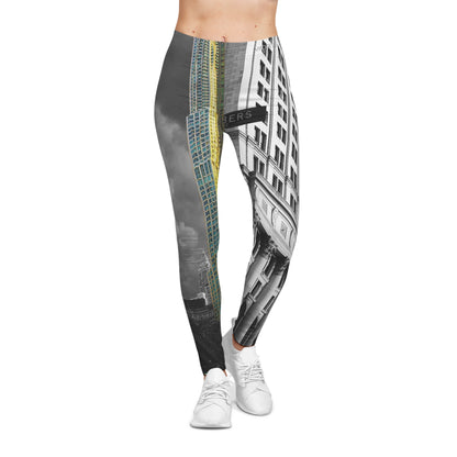 New York Cityscape Women’s Leggings — Monochrome Skyscraper