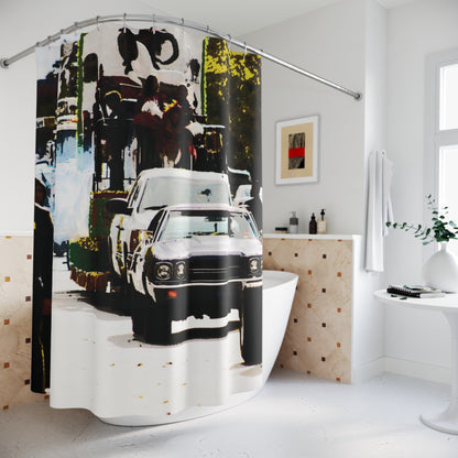 Shower Curtain Printed With Exclusivie, High-Res, Full Color Beautiful Landscape.