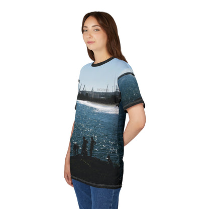Haina Port, Dominican Republic, Coastal Sunset Silhouette T-Shirt— Beachscape