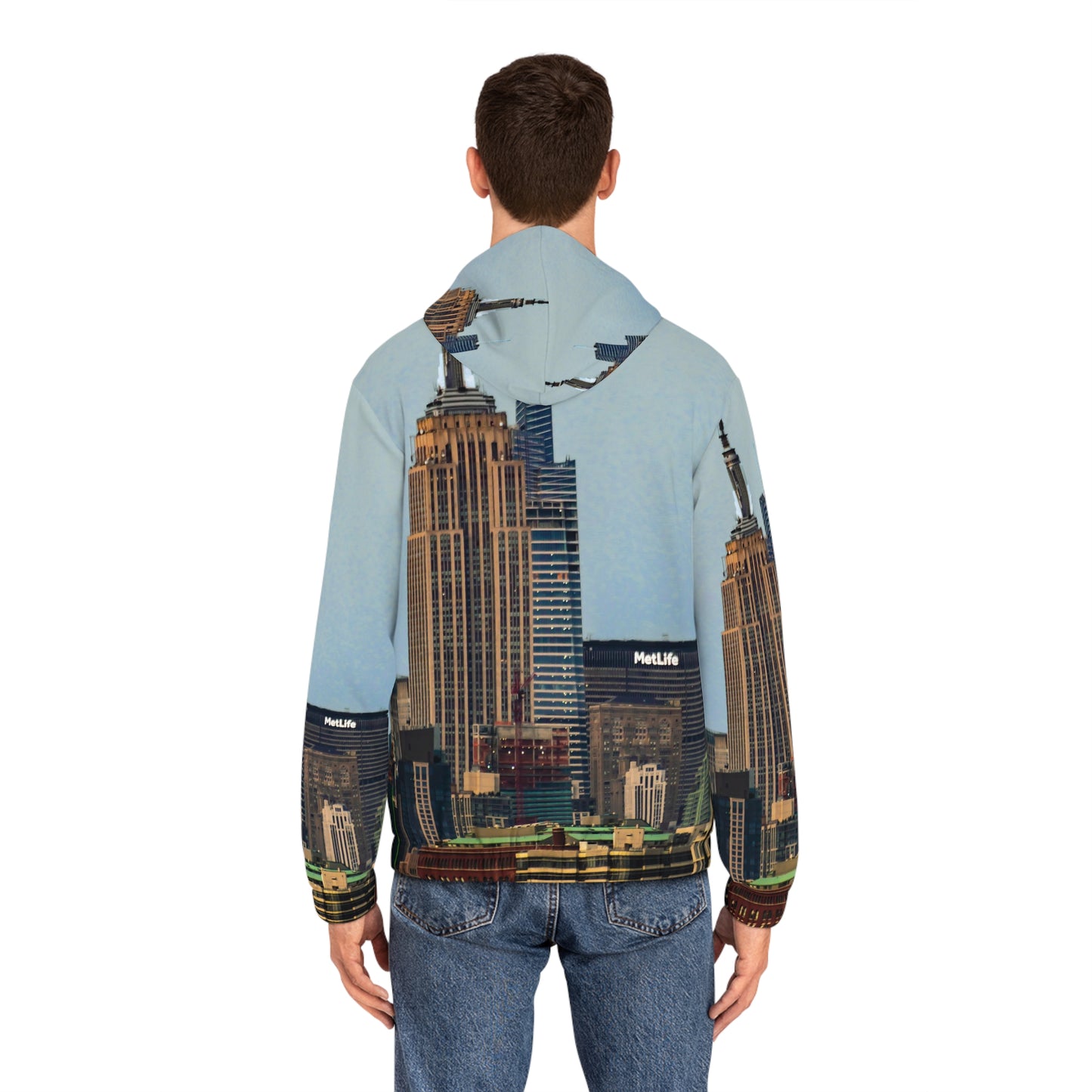 City Skyline Full-Zip Hoodie – New York Empire State Design