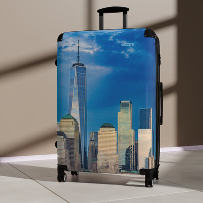New York Skyline Carry-On Suitcase — One World Trade Center Cityscape Travel Luggage