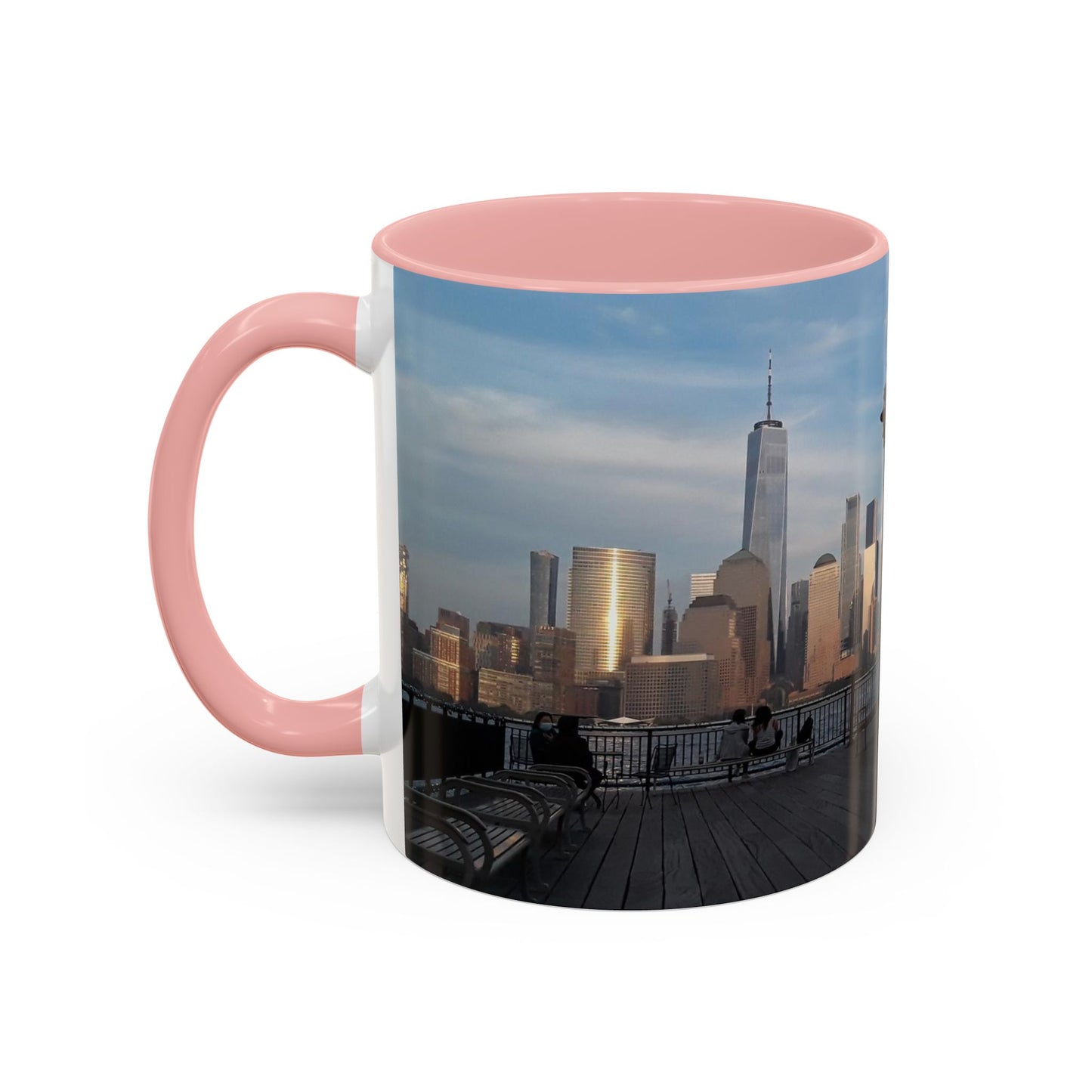 Two Tone Ceramic 11oz. Mug, Printed with a High-Res Image of  New  York City View.