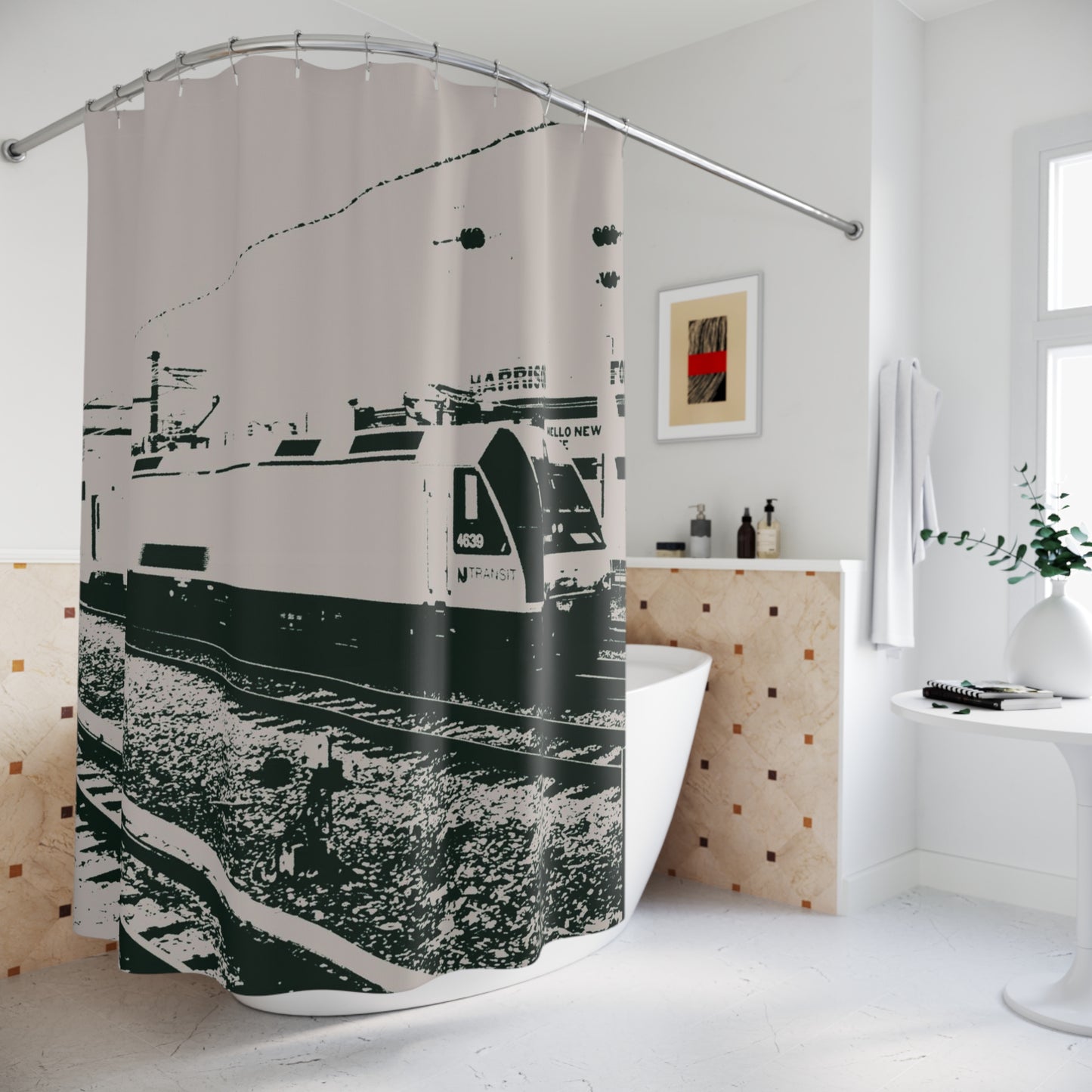 Shower Curtain Printed With Exclusive, High-Res, Full Color Beautiful Image.