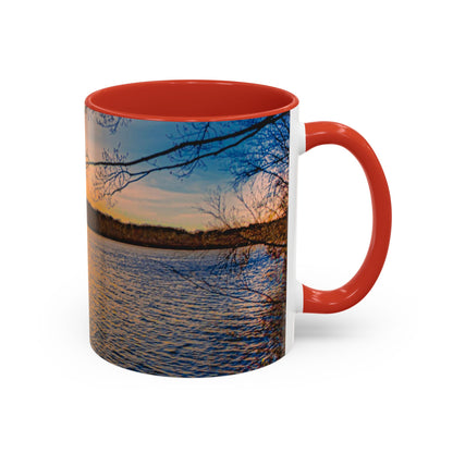 Beautifull 11oz Two Tones, Ceramic Coffe Mug Printed With An original, High-Res, Full Color Image of an Elegant Natural Landscape.