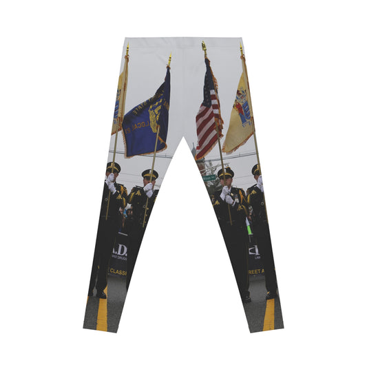 Patriotic Parade Leggings — American Flag Color Guard