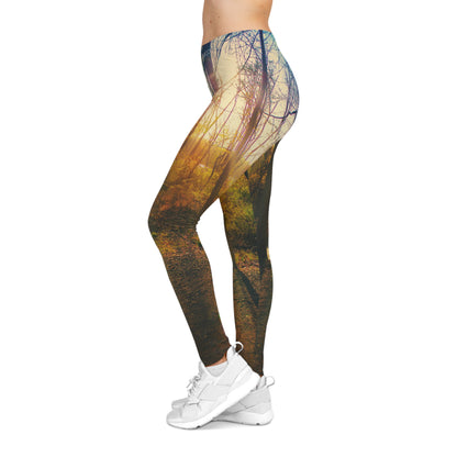 Lakeside Silhouette Premium Leggings– Sunset Treeline Edition